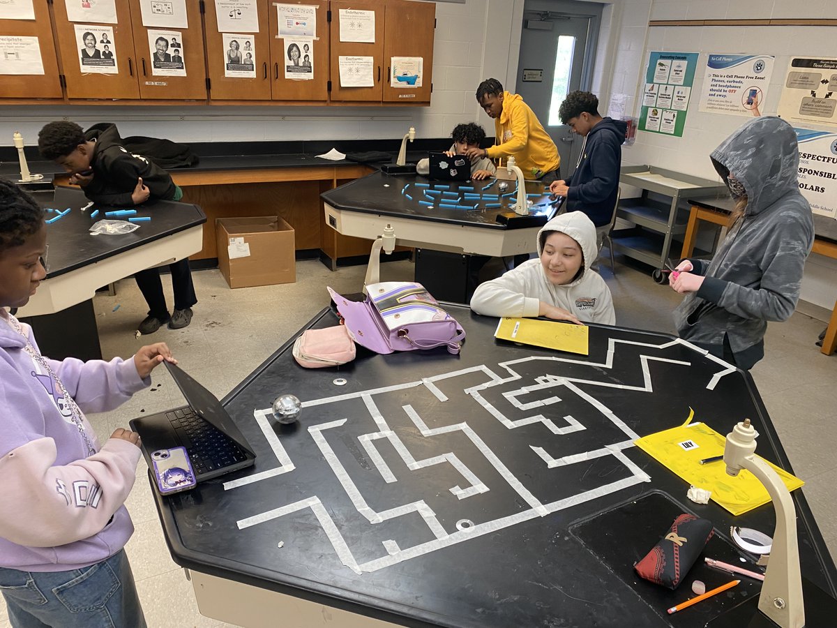 Mr. Sto. Tomas knows how to make science FUN and interactive for his students! They created mazes and then coded their robots to navigate them. Our students are ROCKSTARS! #MeadeStrong #BelongGrowSucceed