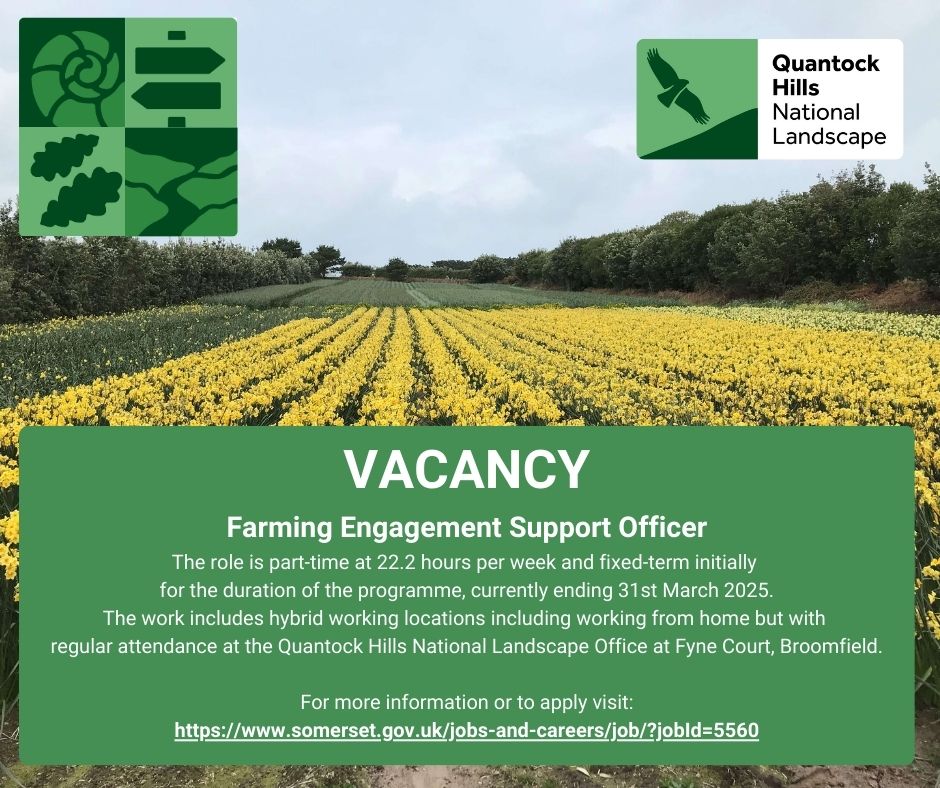 Are you an experienced Administrator with a knowledge of finance? We have a vacancy for a Farming Engagement Support Officer working as part of the Quantock Hills Projects Team fixed term until 31st March 2025. For more information or to apply visit 👇 somerset.gov.uk/jobs-and-caree…