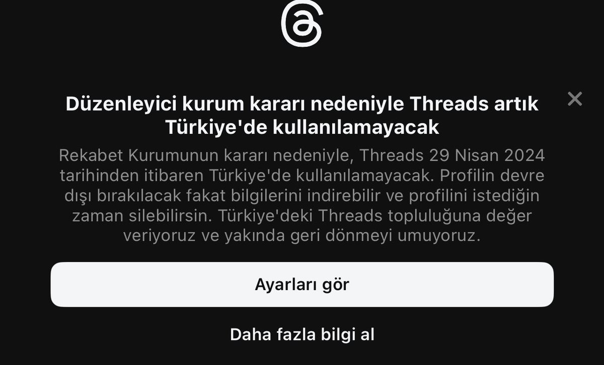 #Threads artık Türkiyede kullanılamayacakmış. Kullanan var mıydı ki zaten? Lüzumsuz bir yerdi... Sizin yorumunuz nedir?