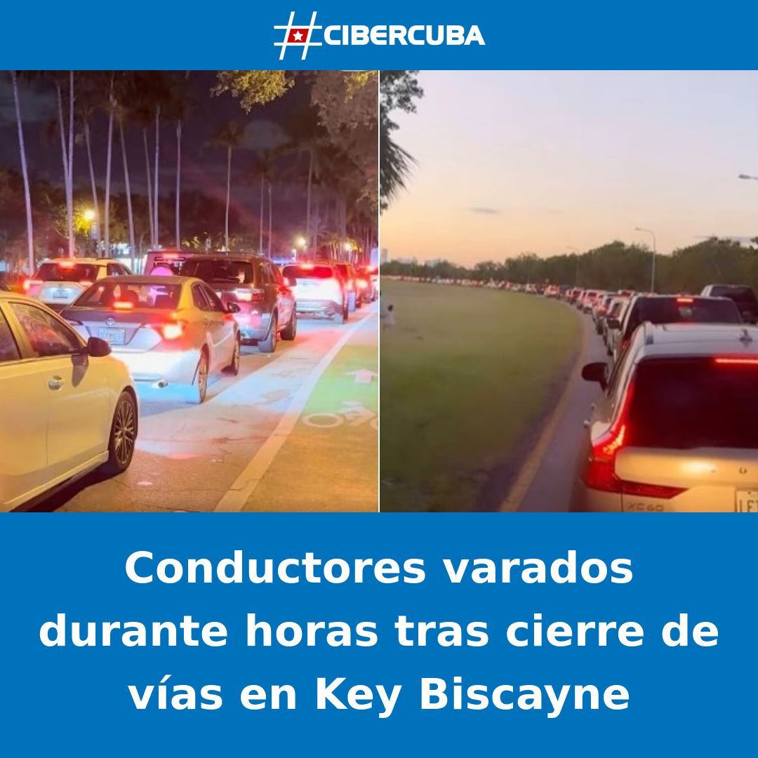 Conductores varados durante horas tras cierre de vías en Key Biscayne Leer más: shrlnk.org/noticias/2024-… #CiberCuba #Cuba