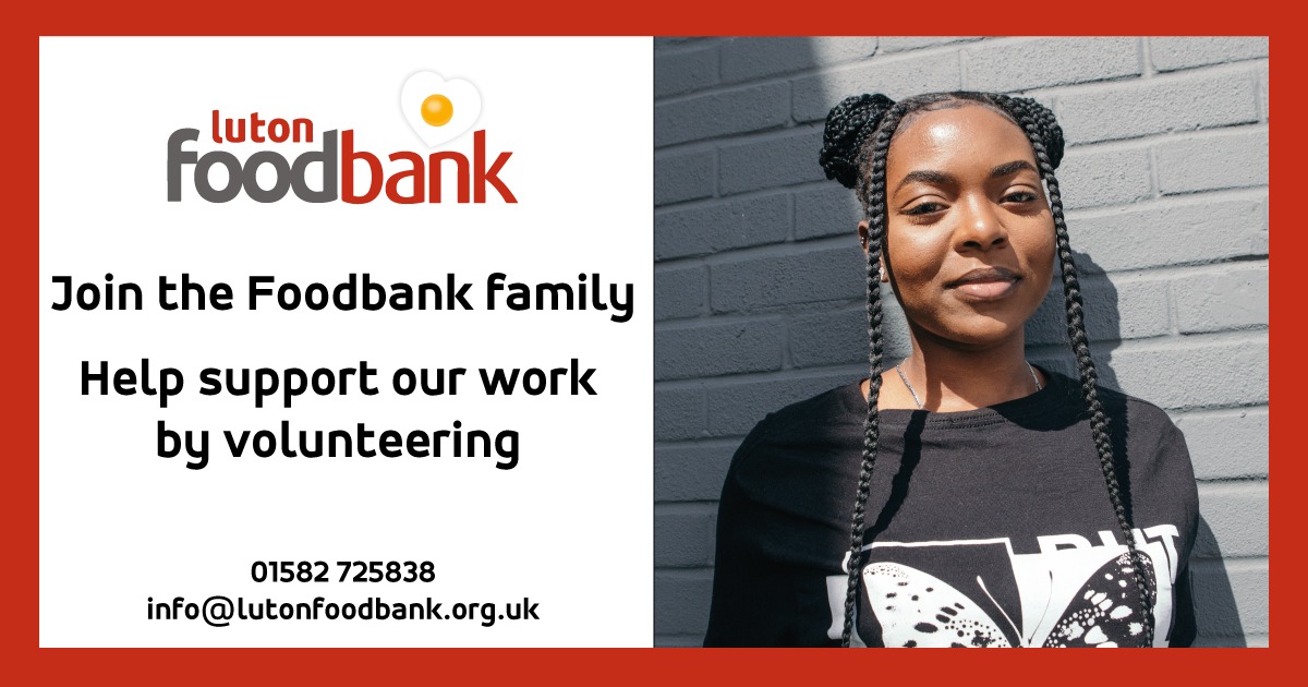 VOLUNTEERS NEEDED This Saturday (20 April) at Tesco Extra Skimpot Rd. If you can help 9am-11am or 1pm-4pm, please EMAIL info@lutonfoodbank.org.uk Thank you