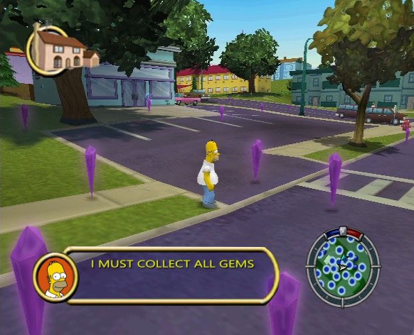 CutVideoGame's tweet image. Did you know? In The Simpsons: Hit & Run, Homer Must collect all Gems