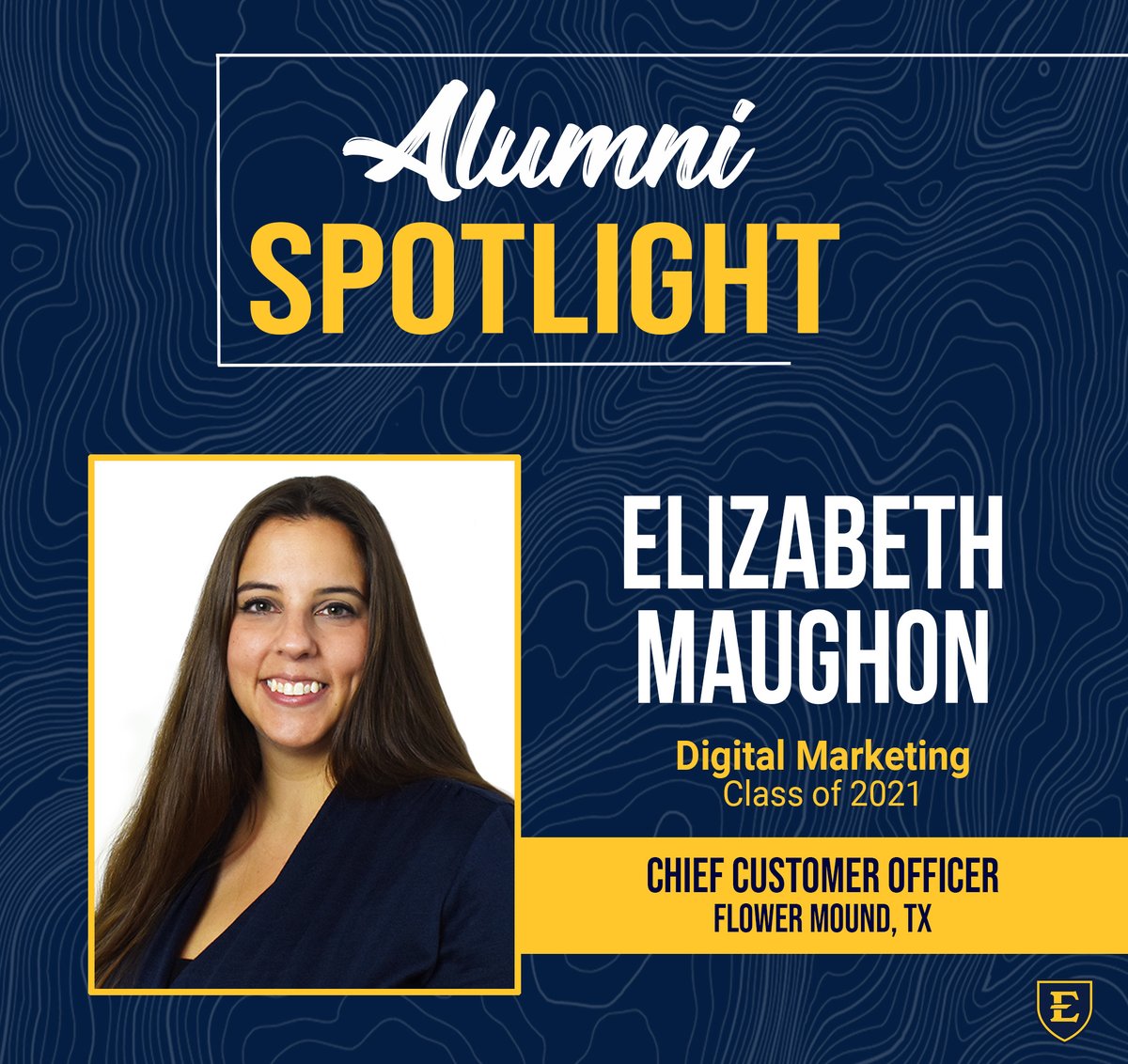 Check out this week's ETSU PRIDE Alumni Spotlight, Elizabeth Maughon! 🔵🟡

Read more 🔗: ow.ly/Jvnz50RgfJK

#ETSUPRIDE365 #BucsGoBeyond #ETSUFootprints