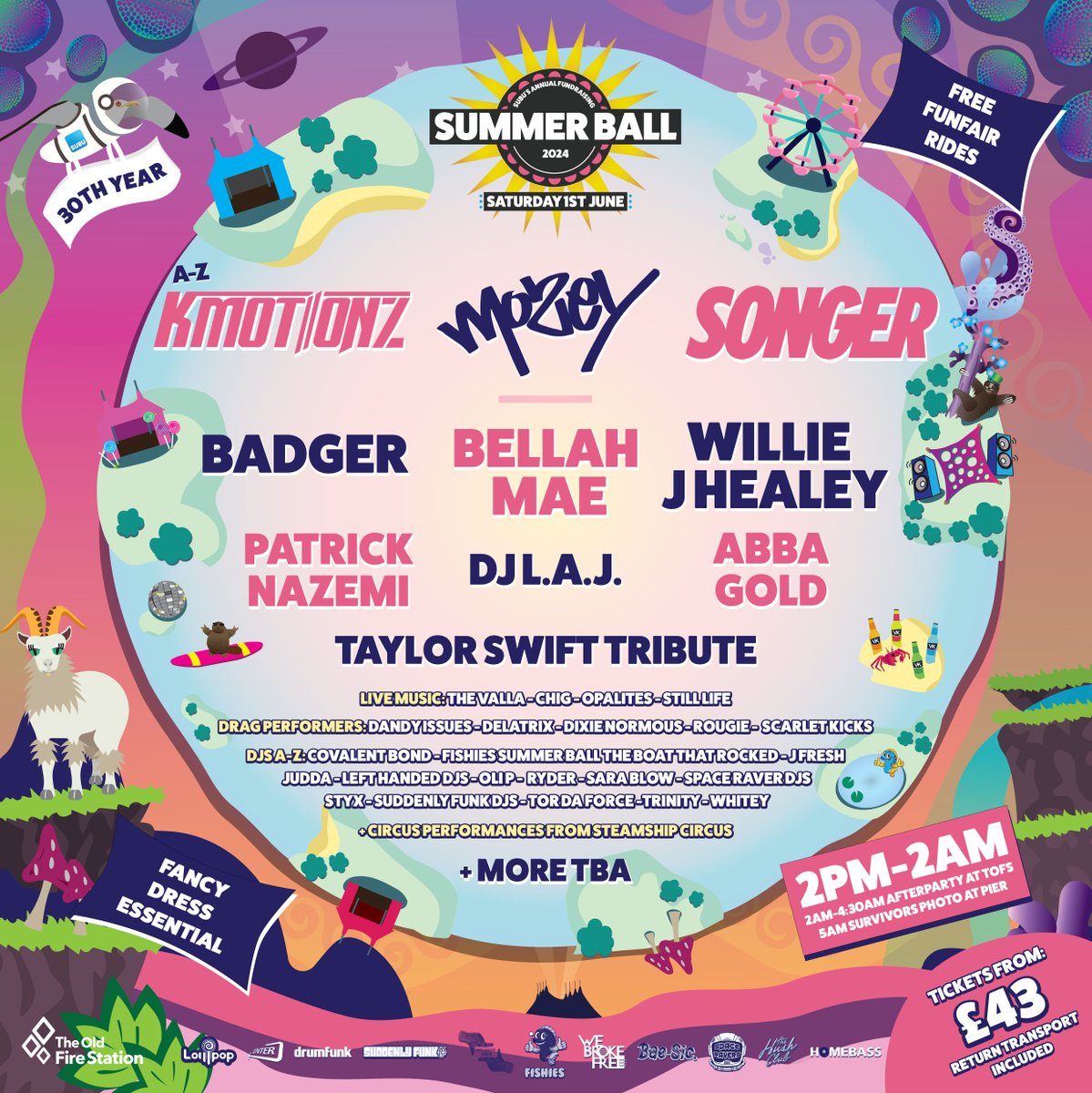 🎉 HERE’S YOUR SUMMER BALL LINE UP 🎉 With less than 7 weeks to go, now’s the time to get your tickets if you haven’t yet! 🎟️ Get your tickets now at subusummerball.co.uk #SUBU #SUBUBournemouth #SUBUSummerBall #StudentsUnion #StudentFestival