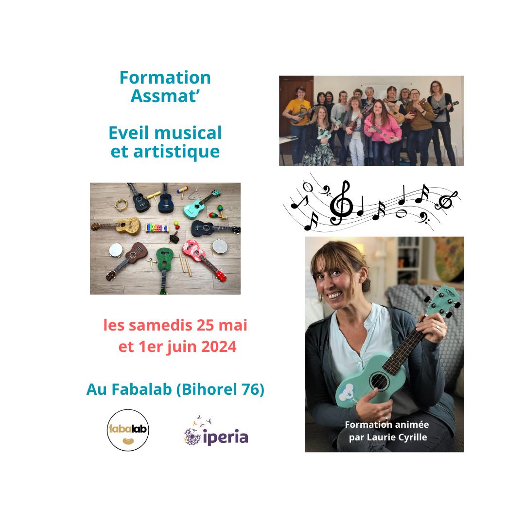 ⚠️J'aurai l'immense plaisir d'animer la prochaine formation #Ipéria sur le thème #éveilmusical et #eveilartistique'  qui aura lieu les samedis 25 mai et 1er Juin au #Fabalab
👉Pour réserver: formation.fabalab@gmail.com
#assmat #assistantsmaternels #petiteenfance #musique #ukulele