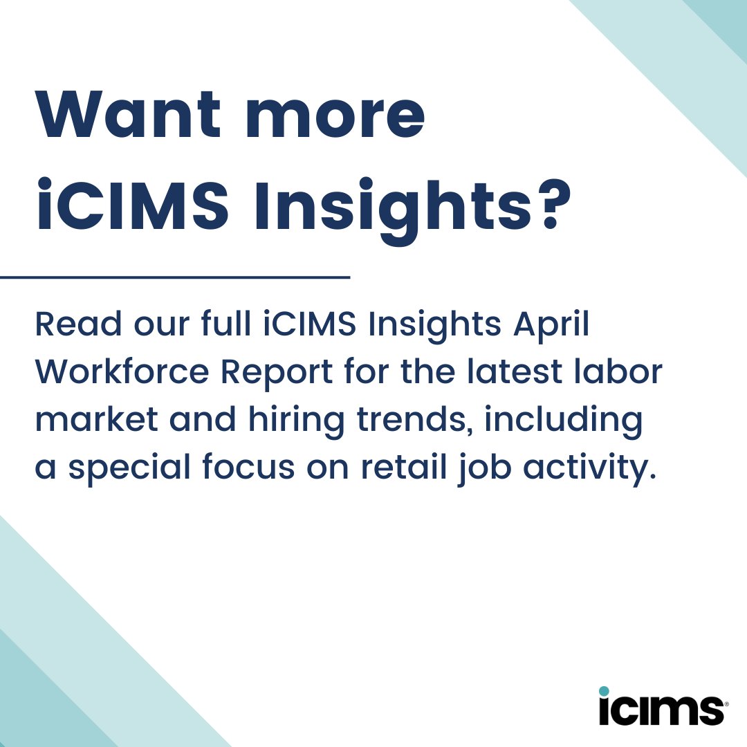 How is candidate & employer behavior playing out in the #retail sector? 🛒
 
Our April Workforce Report explored retail #hiringtrends. 
 
Tap through below and download the report: okt.to/ObD5ra