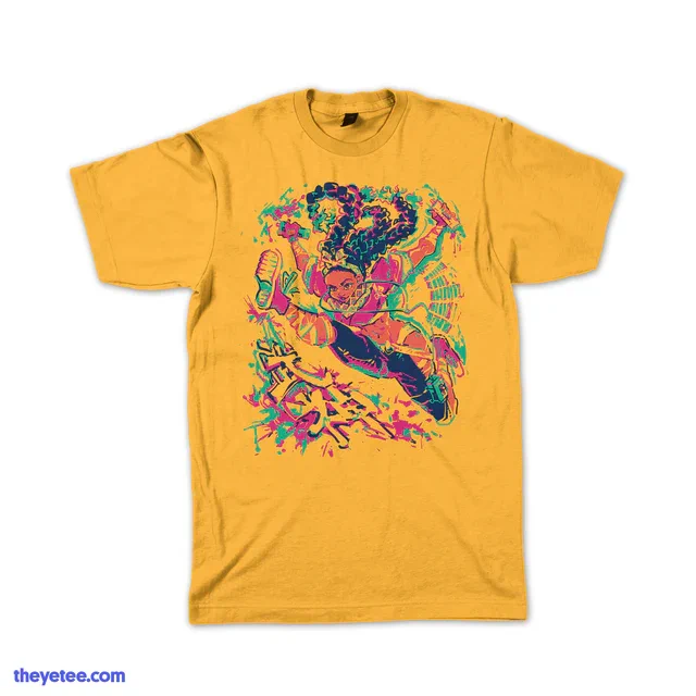 Happy birthday to our favorite American ninja from #StreetFighter6- Kimberly!  We're celebrating her colorful big day with a special one-day deal for 15% off the Kimberly tee designed by  from our official  collection!  