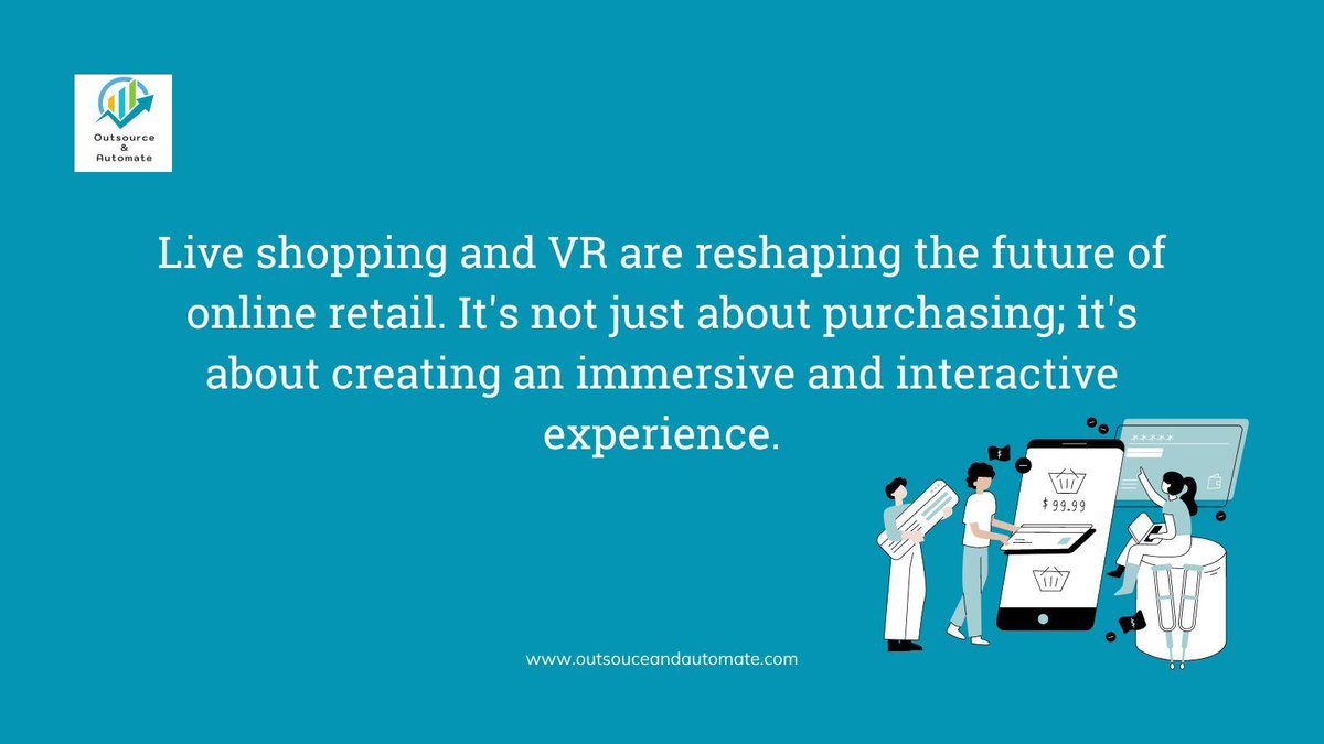 🛍️ Live shopping & VR are revolutionizing online retail! It's more than just buying—it's about diving into an immersive and interactive shopping experience. Get ready to shop like never before! #FutureOfRetail #VRShopping