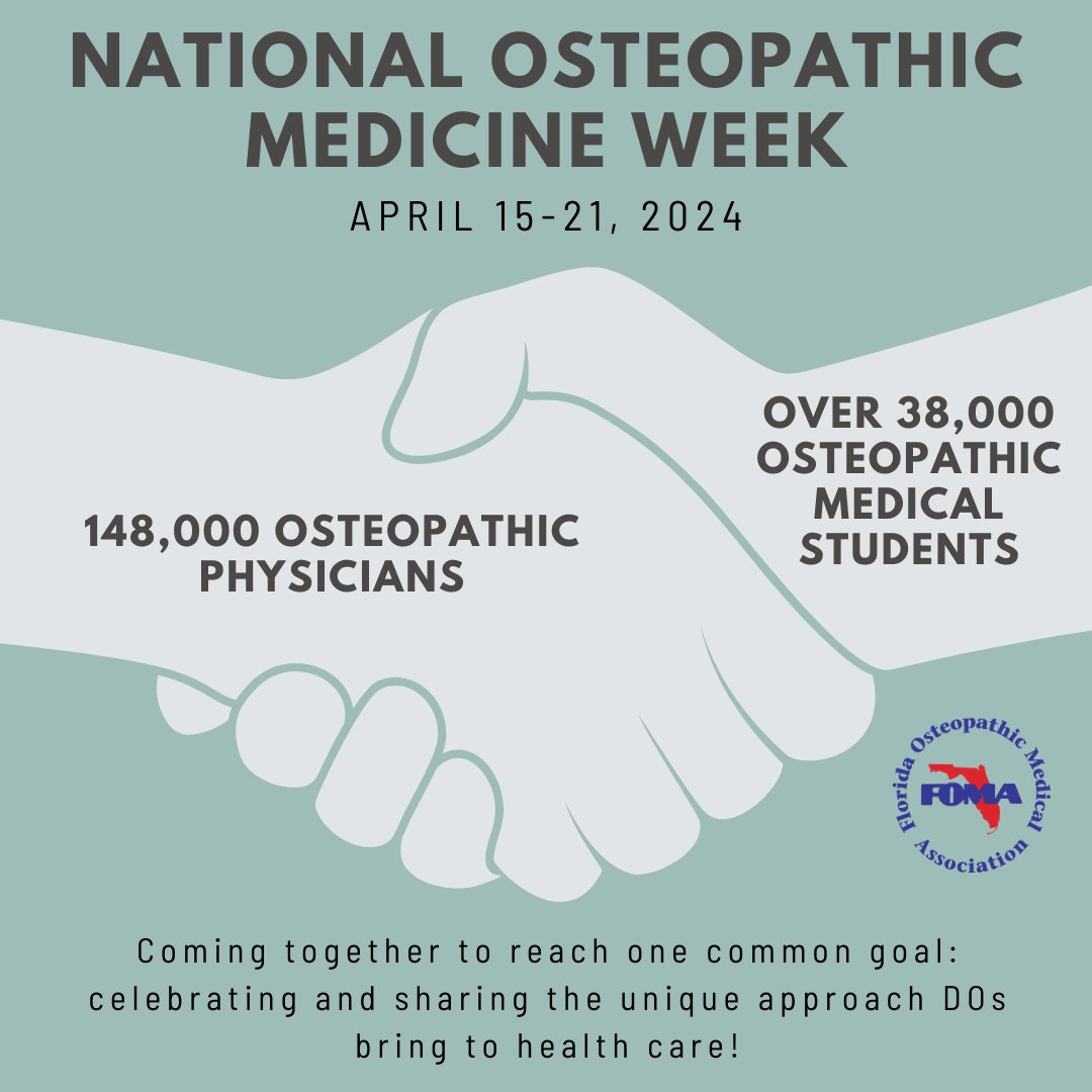 Are you #DOProud ? Well, this is the week to show it! This National Osteopathic Medicine week we want to highlight and raise awareness about the osteopathic profession. Comment below why YOU love osteopathic medicine!