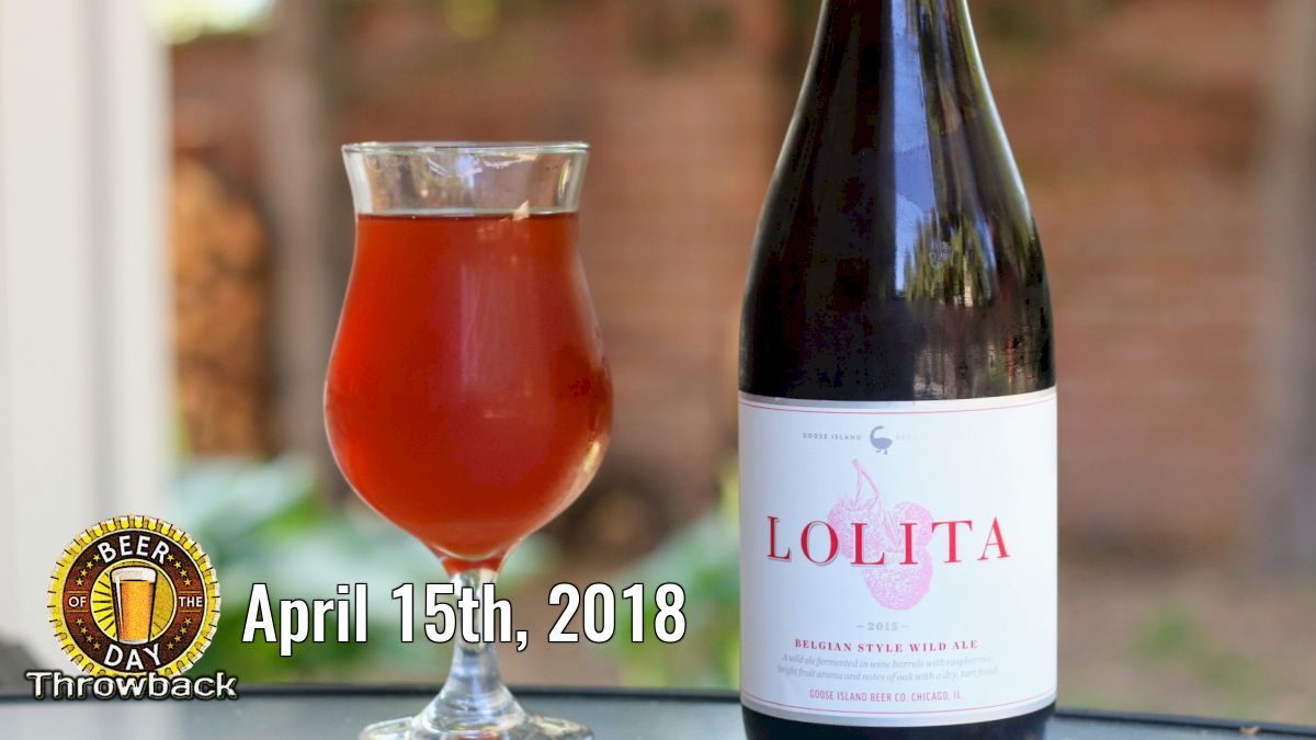 Beer of the Past for Apr 15th, 2018: Lolita (2015) from Goose Island Beer Co. (botd.us/zlmZWM) in Chicago, IL. #craftbeer #beergeek #lovebeer #ilovebeer #beer #beertography #beersnob #drinklocal @GooseIsland