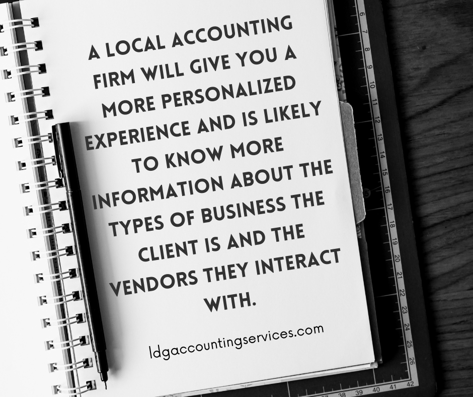 Why should you choose a local accounting firm vs an online firm? bit.ly/2WBFeOA #LDGAccounting #accountingquestions #accountingtips #accountant #accountingfirm #Gwinnett #local