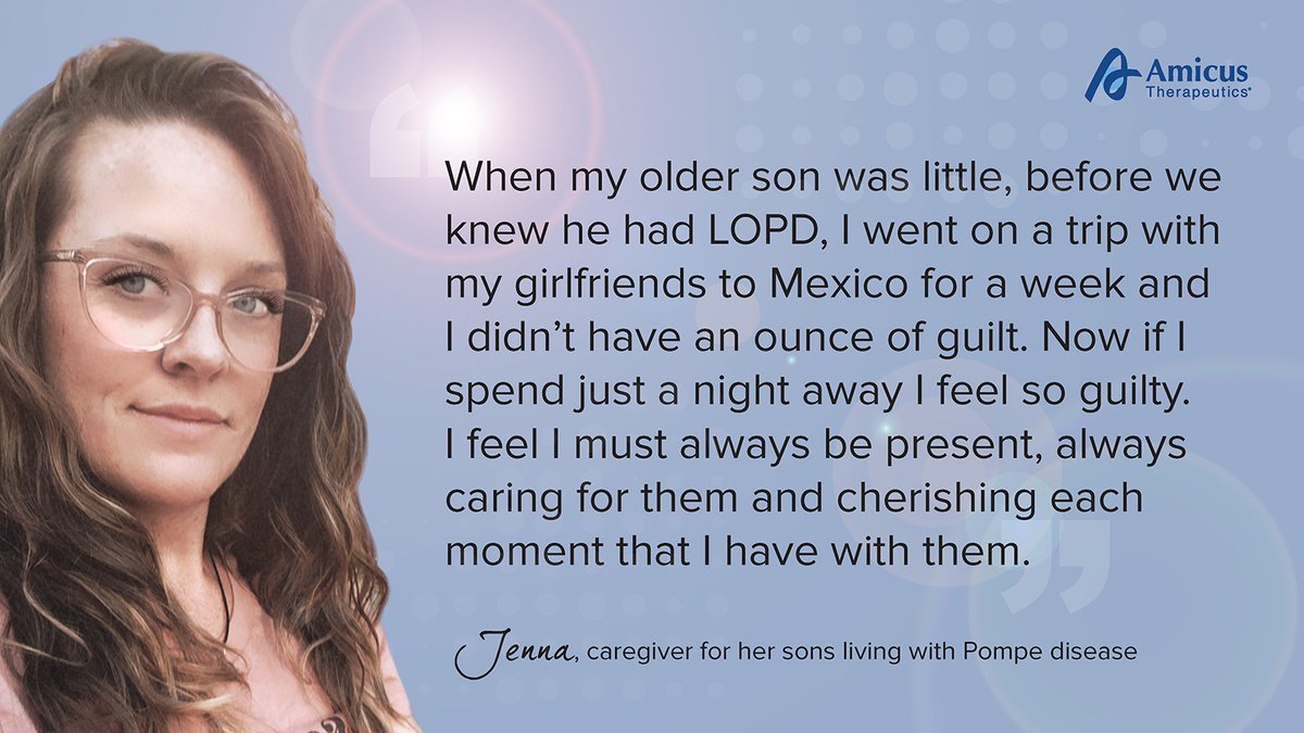 Jenna is mom to two boys who are living with late-onset Pompe disease (LOPD). Being a caregiver for someone with a rare disease means always thinking about someone else and often putting their needs before yours. 

#PompeDisease #AmicusCares