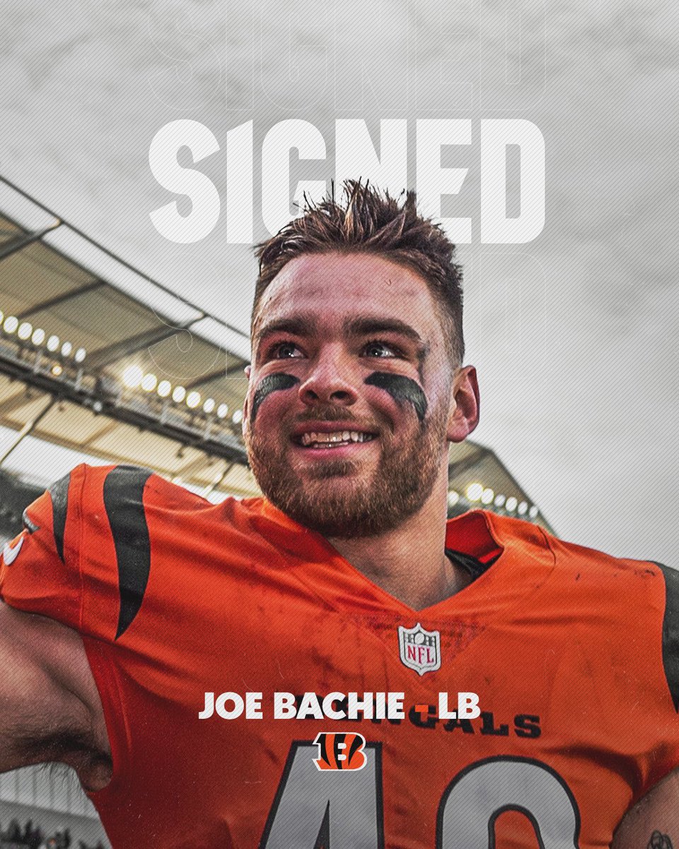 We have re-signed exclusive rights player LS Cal Adomitis and unrestricted free agent LB Joe Bachie, each to one-year contracts. ➡️ go.bengals.com/4d0xcRC