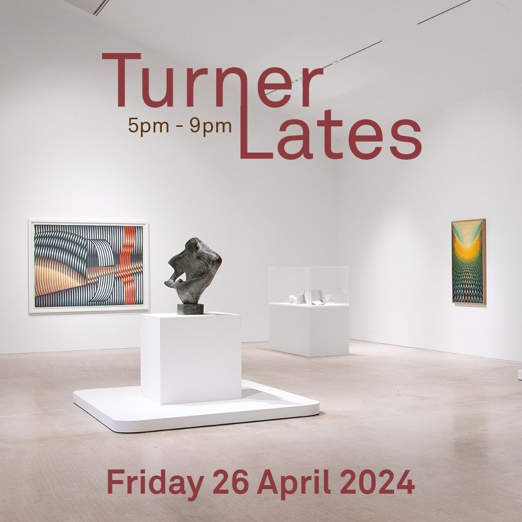 TCMargate's tweet photo. We're excited to announce the second #TurnerLates is next week! Bring your friends along to explore art after hours, with a live DJ set 🌅
📅 Friday 26 April, 5pm—9pm
Free entry, all welcome
#BeyondForm #TurnerLates #ArtAfterHours https://t.co/wYzjCxKfYM