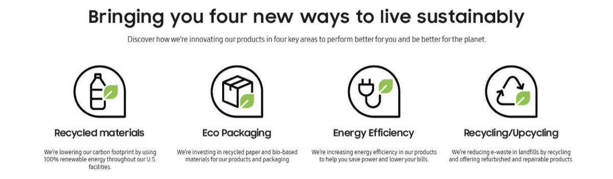 Samsung’s products are designed with eco-conscious in mind! #EverydaySustainability #Samsung