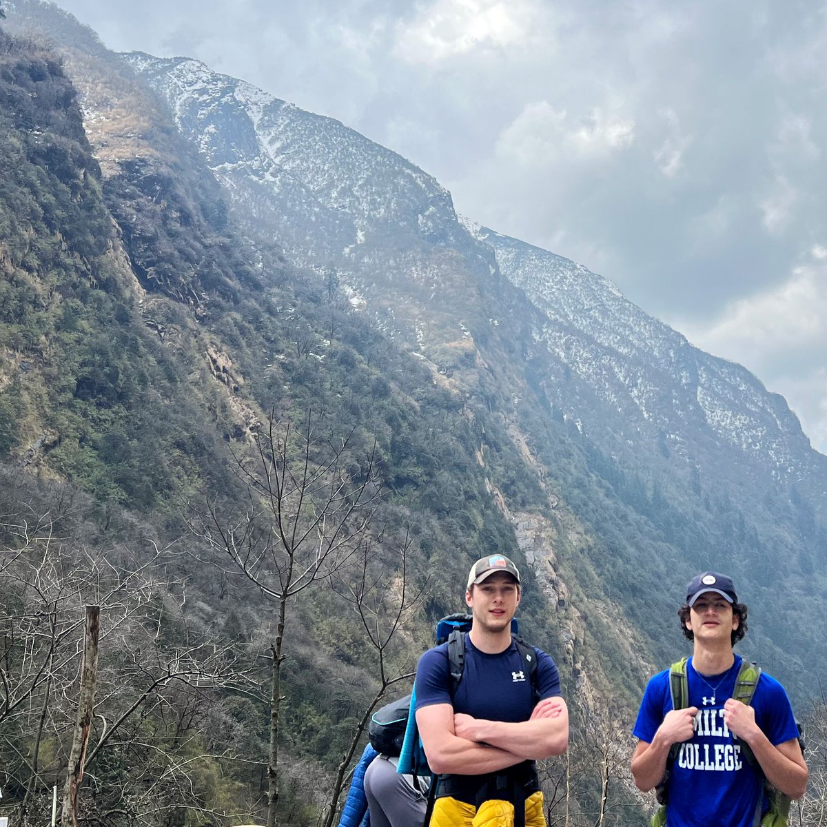 Seventeen students and two Hamilton leaders trekked to Annapurna Basecamp in Nepal during spring break. The trip was an optional part of Prof. Maurice Isserman’s History of Himalayan Mountaineering Class. buff.ly/49twPMI #AnnapurnaBasecamp #Himalayas