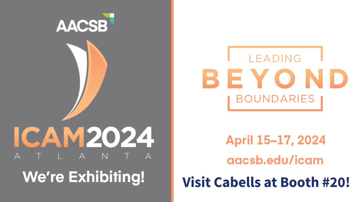 Cabells is exhibiting at #ICAM24 ! Stop by Booth 20 to learn how we can help researchers navigate the #publishing landscape. #Business #SDGs