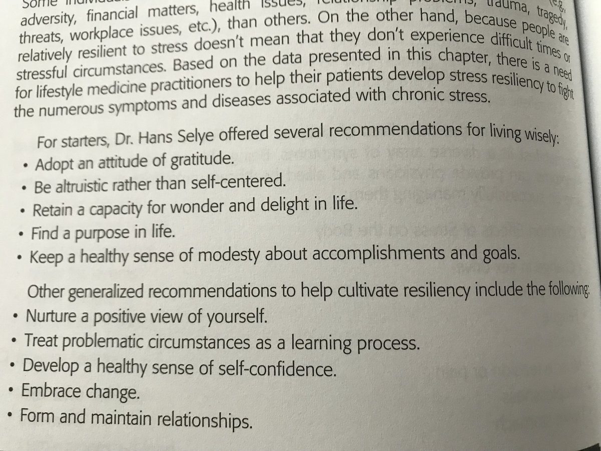 Tips to help manage stress and cultivate resiliency. Photo from the Lifestyle Medicine Handbook. All proceeds go to @ACLifeMed lifestylemedstore.com #lifestylemedicine #mondaythoughts #MondayMotivation #stress #Health #SuccessTRAIN