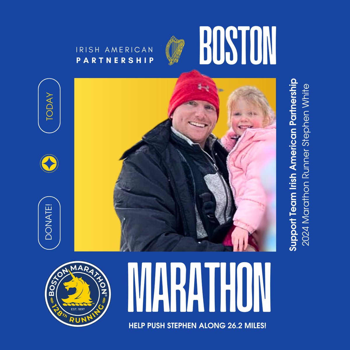 The 128th @bostonmarathon is underway! 👏 👏 👏 Join us in cheering on Team @Irishaporg this morning as Stephen White & Sarah-Jo Sinnott traverse the 26.2 miles. 100% of every dollar goes directly to Ireland - Sarah-Jo: bit.ly/4cFPMON Stephen: bit.ly/3vwpuxY