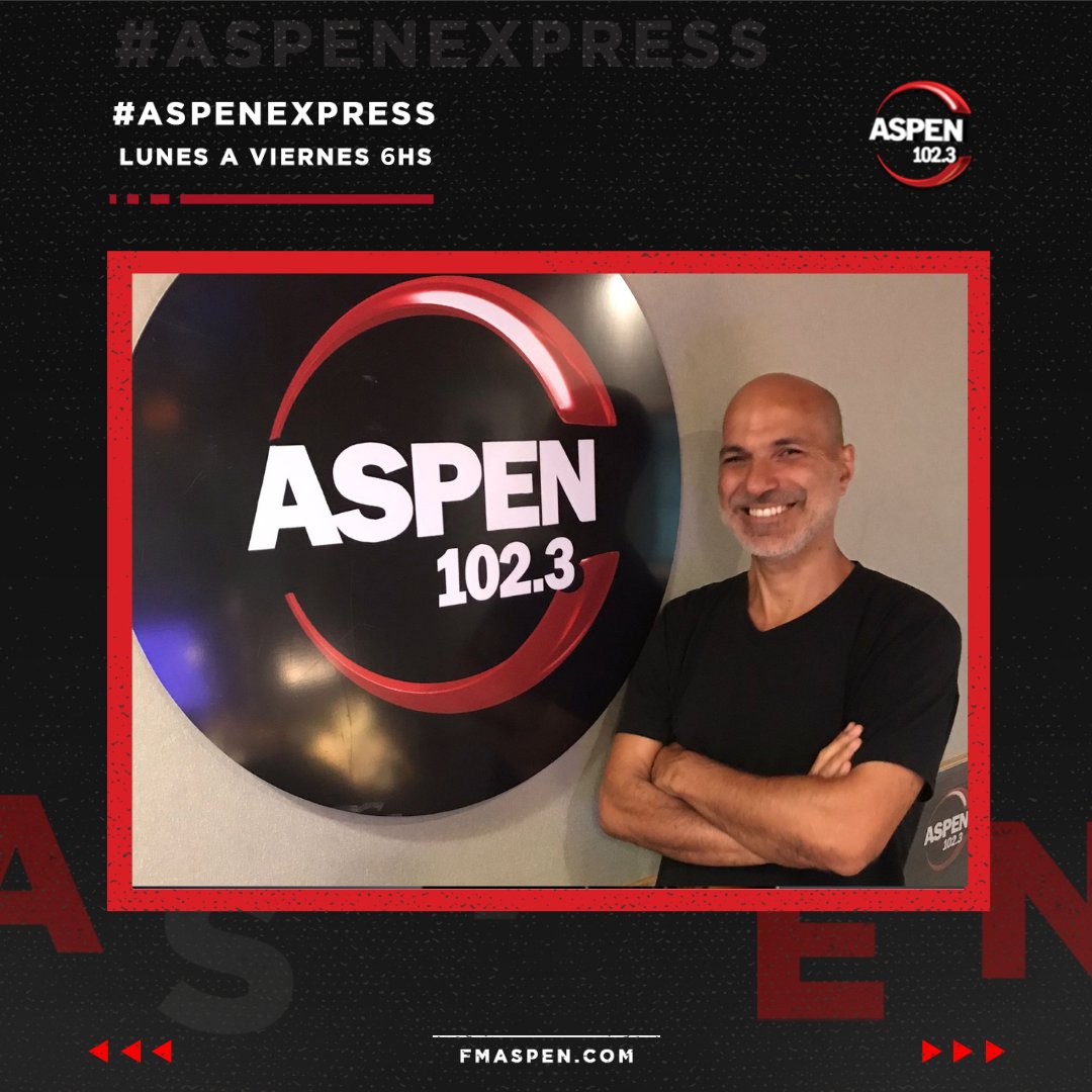 🔴 6 AM 🔴 Fer Iannello te espera en @AspenExpress para empezar la semana con la mejor música e información 🎧 📻 ASPEN 102.3 y 📲 FmAspen.com