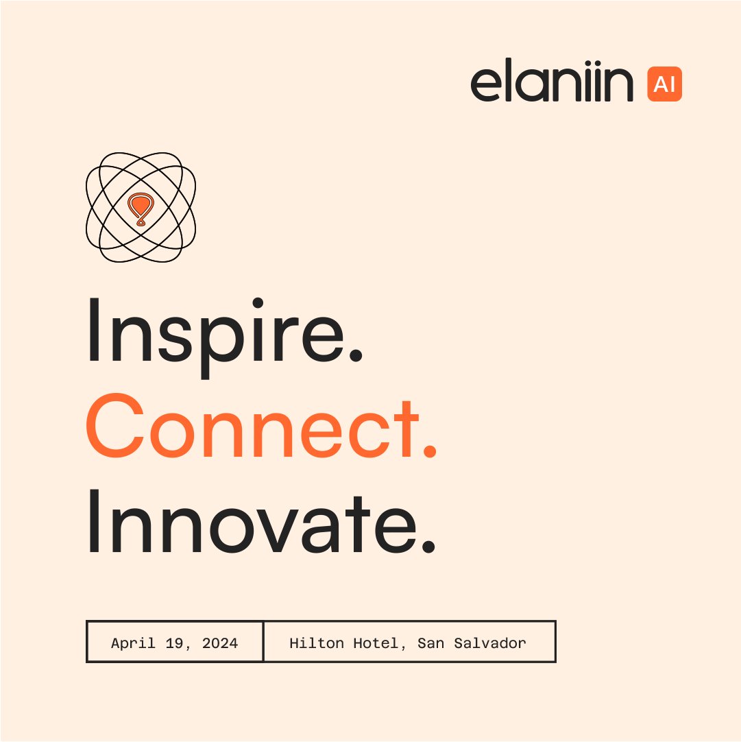 Descubre cómo la inteligencia artificial está cambiando el mundo en Elaniin AI. Únete a nosotros para explorar casos de uso innovadores y conectarte con líderes de la industria. 💡 👉🏼¡Reserva tu lugar ahora! elaniin.com/ai #AI #ElSalvador #Startups
