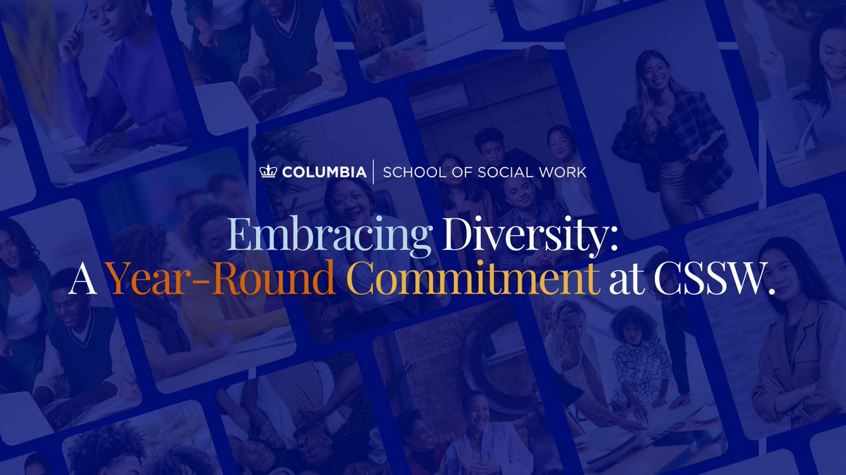 ColumbiaSSW's tweet image. April is #CelebrateDiversityMonth! #CSSW honors and celebrates the many identities within our community, this month and always. Our ability to come together and lean on each other, despite our differences, is reminiscent of social workers’ unrelenting empathy and compassion.