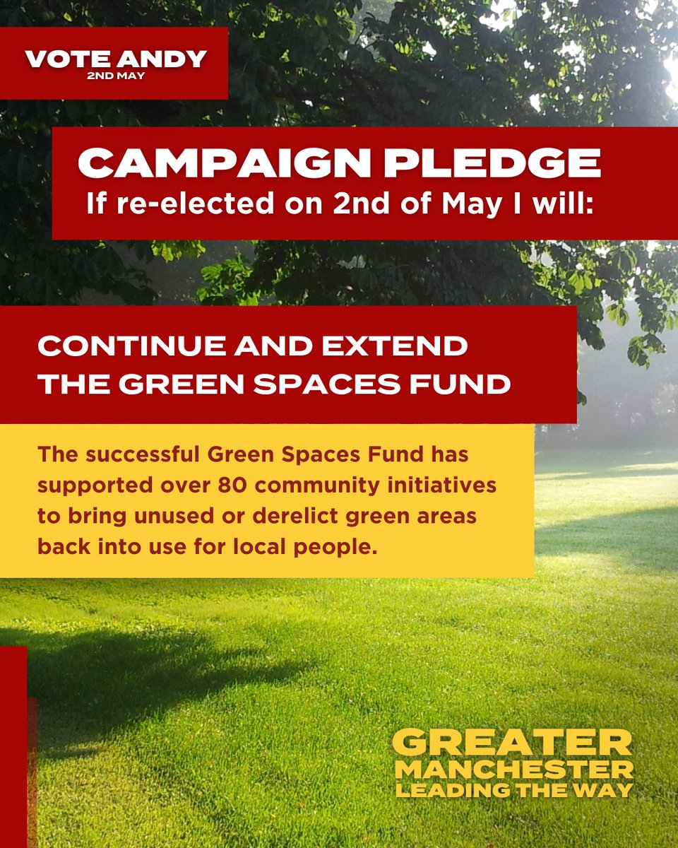 Andy’s Campaign Pledge: Andy will continue and extend the Green Spaces Fund which has supported over 80 community initiatives to bring unused or derelict green areas back into use for local people.