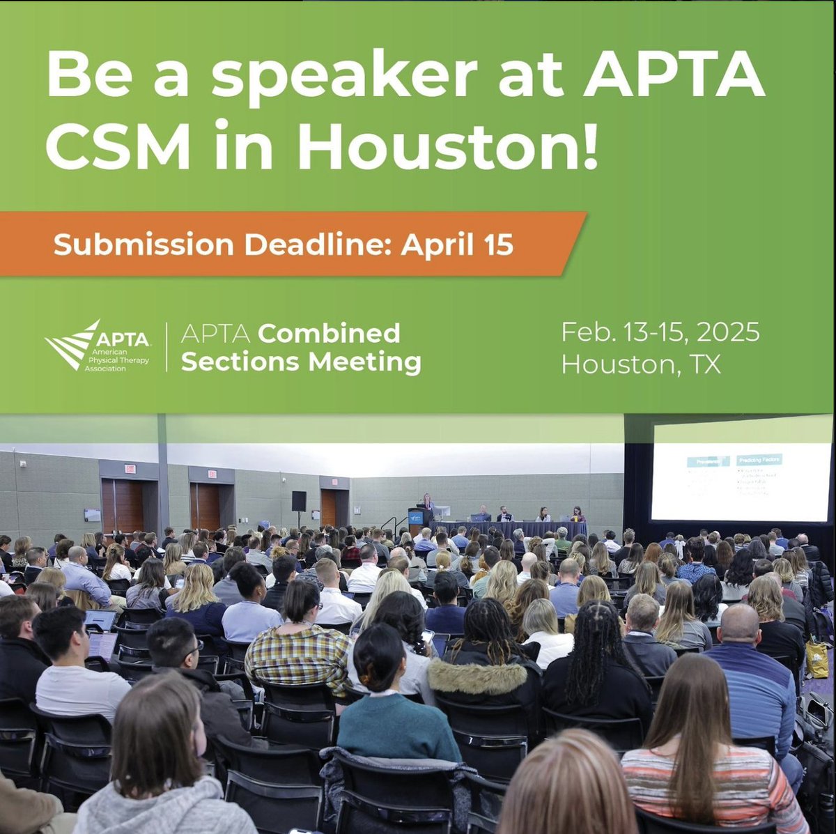 ⏰ DEADLINE TODAY: Session proposals for #APTACSM in Houston are due TODAY - Monday, April 15! Showcase your educational expertise by speaking at the conference and leading an educational session or pre-conference course — submit your proposal now: loom.ly/lINgP-s