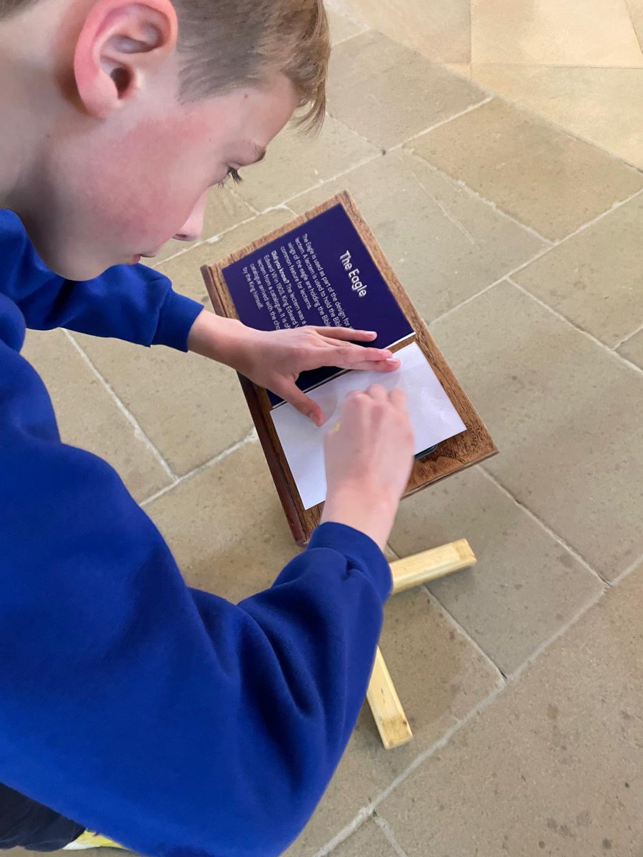Today’s Junior Choir sessions included trying out some new brass rubbings in the cathedral after some food, football and singing. #ChoirChurch