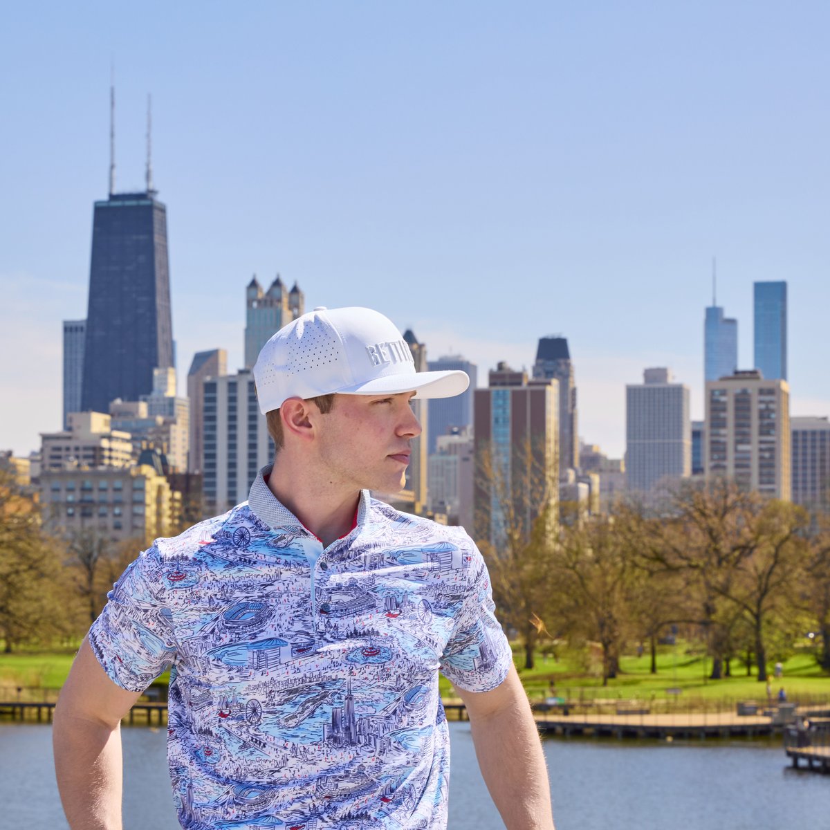 We teamed up with @GreysonClothier to create a custom print inspired by Chicago landmarks. This exclusive Bettinardi x Greyson polo is ready to wear in men’s and women’s sizes. Also available is a matching Chicago throw blanket - online at bettinardi.com. #bettinardi