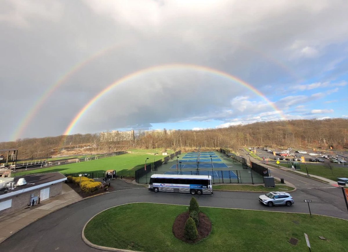 What today feels like on campus 🧡🖤 #wpunj #spring #Rainbow 📸: @ham_solo23