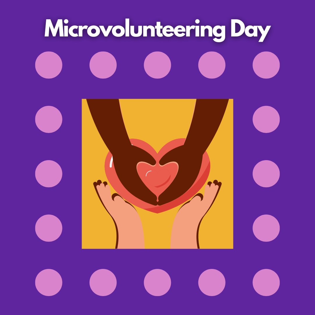 Happy International Microvolunteering Day! Whether you're taking part in a bigger fundraising endeavour, or a smaller action to help those around you, we’d love to hear about it. Let us know what you’ve been getting up to this #microvolunteeringday 👇