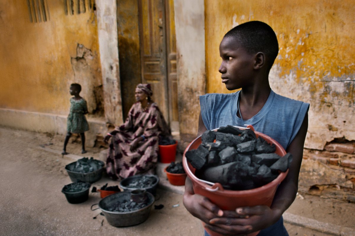 Coal vendors. Saint-Louis, Senegal, 1986