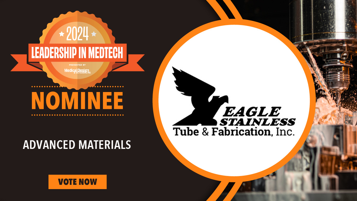.@Eaglestainless is running in the #AdvancedMaterials category of this year's MDO Leadership in #MedTech.

You can vote for Eagle Stainless Tube & Fabrication HERE: medicaldesignandoutsourcing.com/leadership-in-…

#LaserWelding #Machining #CNC #StainlessSteel #Tubing #Polishing