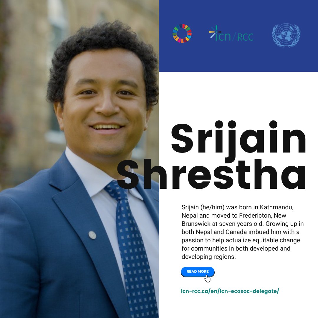 Excited to share that Srijain Shrestha will be representing the Inter-Council Network at the ECOSOC Youth Forum from April 16-18, 2024, at the United Nations headquarters in New York! 🌍 Read Srijain's full bio here: icn-rcc.ca/en/icn-ecosoc-…