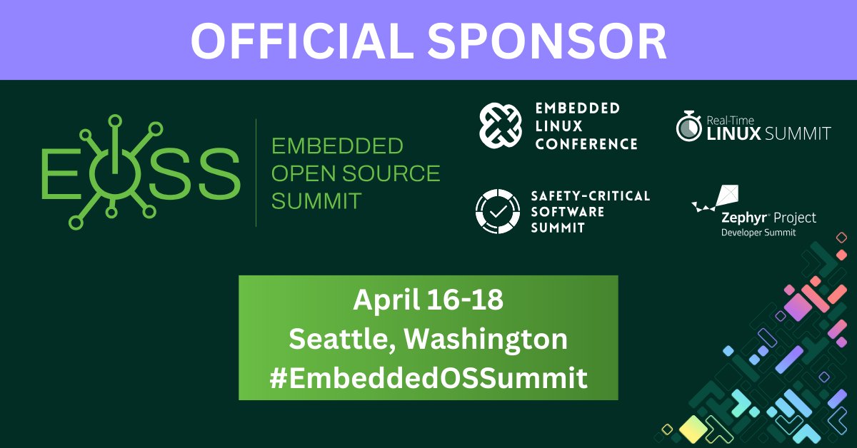 Starting tomorrow, Golioth will be at #EmbeddedOSSummit, taking place April 16-18 in Seattle, WA. Come and meet with us at Booth E22. Register now! glth.io/3TYCmEX