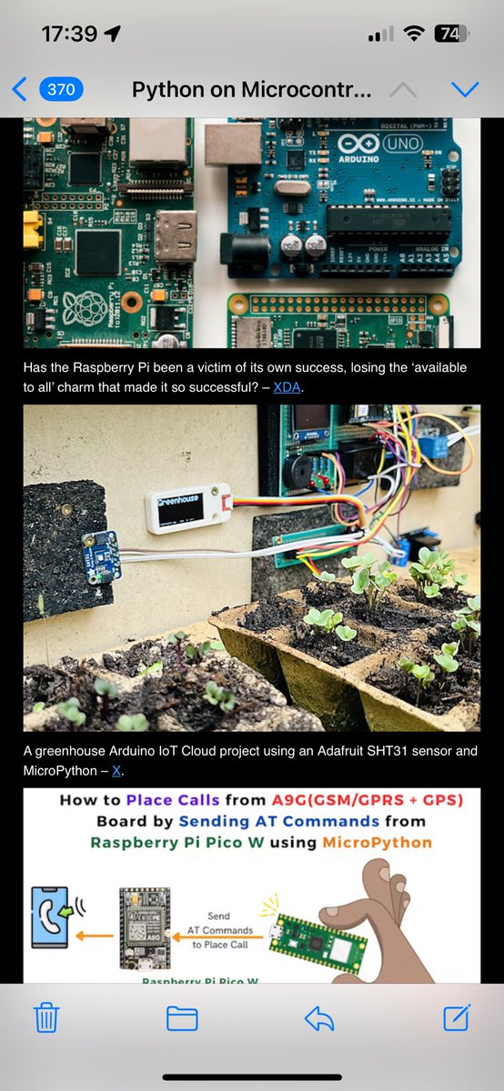 Many thanks to @anne_engineer from Adafruit for publish my little @arduino IoT cloud #GreenHouse project in the lattest @adafruit Daily - #Python on Microcontrollers newletter today. #micropython #robotics #STEM #programming
Subscribe right here: 
adafruitdaily.com