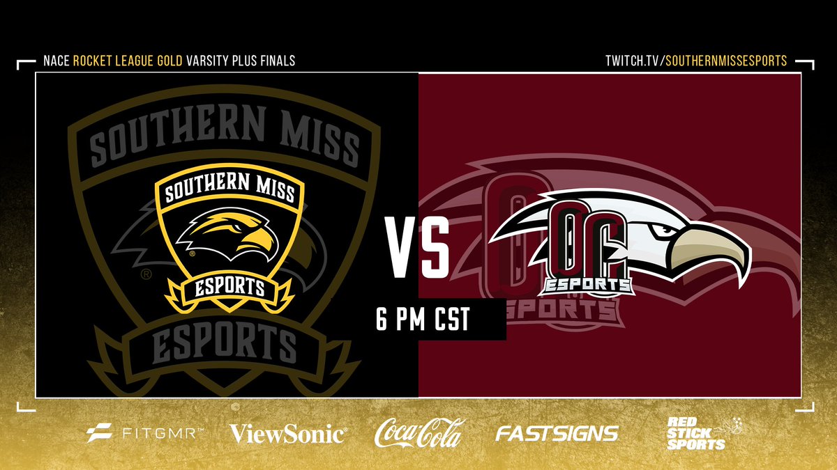 Can Rocket League Gold go from undesirable to undeniable as they look to claim their first championship?

🆚: @OCesports_ 
📹: twitch.tv/southernmisses…
🕕: 6pm CST

#SMTTT #getactive #lockin