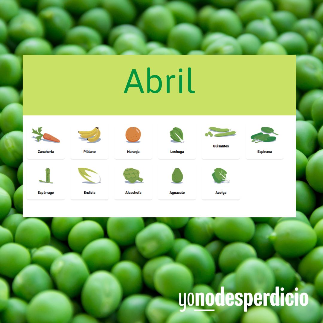 ¡Abril! Zanahoria, lechuga, alcachofas.. Consume de #temporada por un entorno y planeta más sostenible. #YoNoDesperdicio