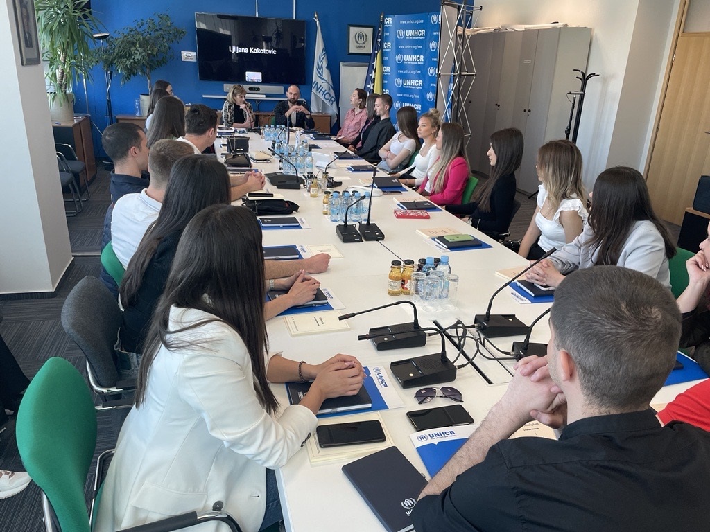 UNHCRBiH's tweet photo. Today, a Refugee Law Clinic kicked off at @UNHCRBiH for 20 students from the law faculties of Sarajevo University & of University of East Sarajevo/Pale and Bijeljina. The Refugee Law Clinic shall enable students to acquire theoretical & practical knowledge of refugee law. #PSMM3 https://t.co/DsfMPcGx7D