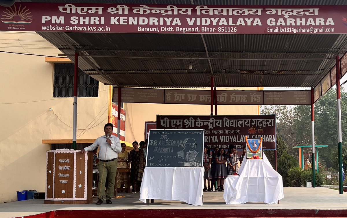 “Be Educated, Be Organised and Be Agitated” - Dr. B. R. Ambedkar.
“Samrasta Diwas” on his birth anniversary, Observed with full zeal at Our Vidyalaya. A tribute to the Father of Constitution of India. 
#AmbedkarJayanti2024 #Ambedkar #samrastadiwas #Kvs