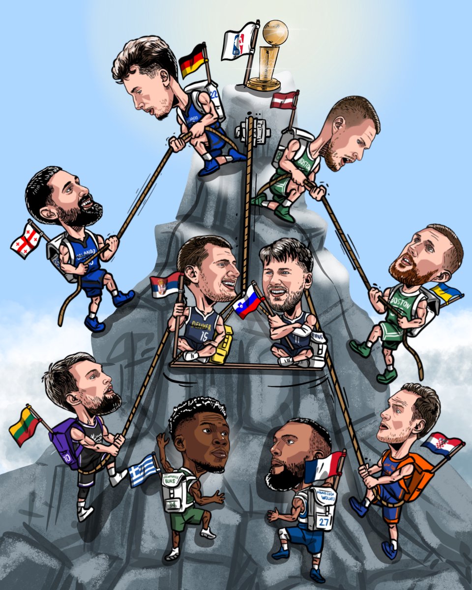 EuroBasket's tweet photo. It's that time of the year in the #NBA.

Who'll be there to reach the mountaintop? 🏆💬 https://t.co/zlOF2tngtw