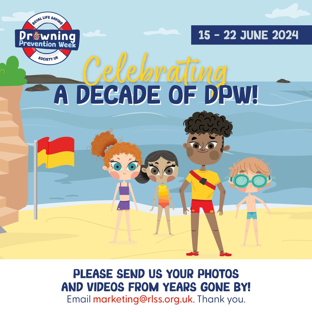 2 months 'til #DrowningPreventionWeek 2024! 🙌 2023 marked our milestone tenth year of #DPW so as we enter our second decade, we want to celebrate your support from years gone by… Please send your photos & videos to marketing@rlss.org.uk for inclusion! rlss.org.uk/Blog/celebrati…
