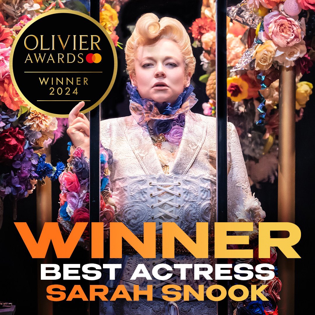 Congratulation Sarah Snook. ❤️❤️👏👏 #OscarWilde #DorianGray #theatre #WestEnd #OlivierAwards2024