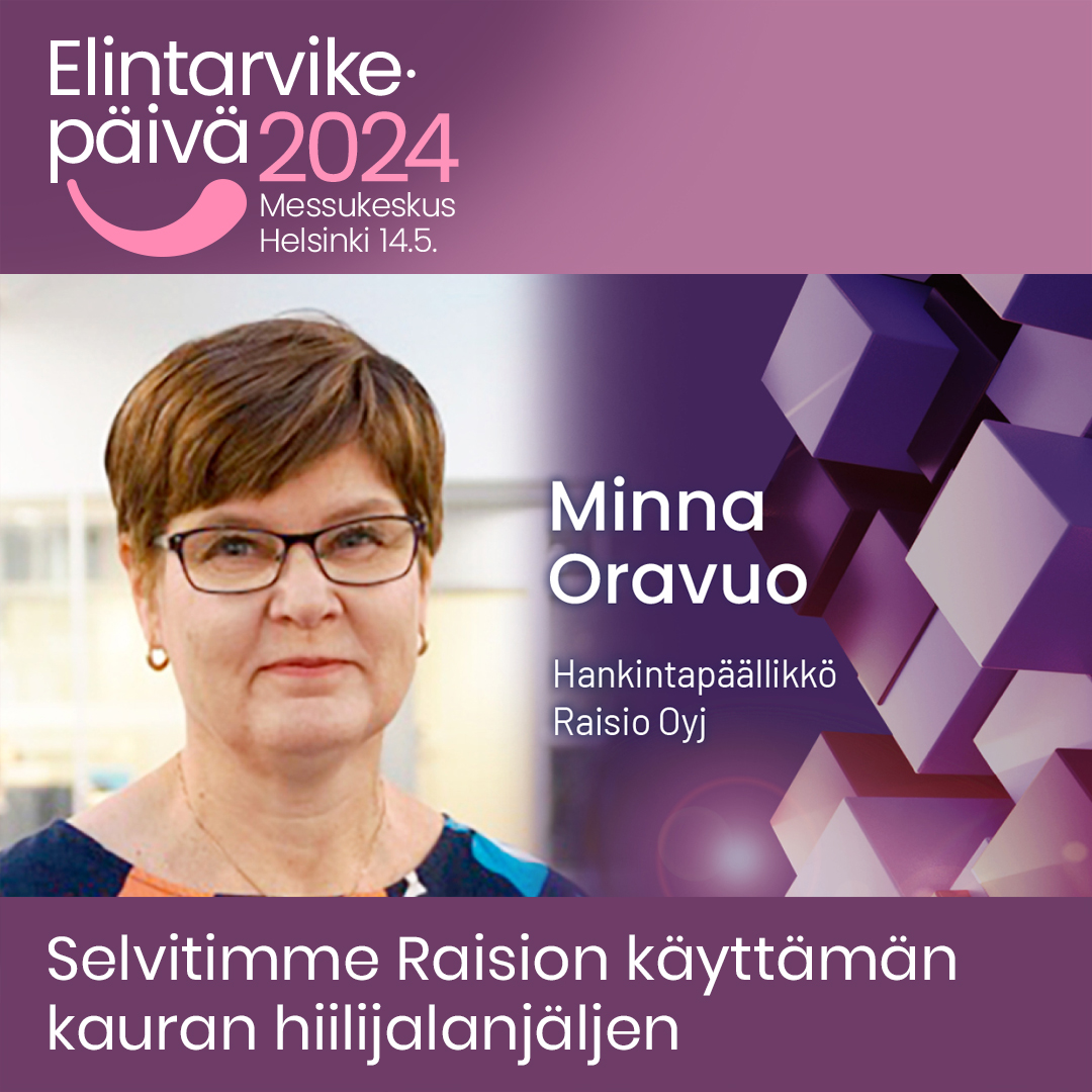 ETL_fi's tweet photo. Konkreettiset esimerkit kiinnostavat ja tuovat tarttumapintaa 💯 Elintarvikepäivässä kuullaan mm. hiilijalanjäljen selvittämisestä ja maailman maustemarkkinoiden valloittamisesta, kun Raision hankintapäällikkö Minna Oravuo ja Trans Farm Oy:n tj. Jyrki Leppälä pääsevät ääneen. https://t.co/e8neBAYiqg