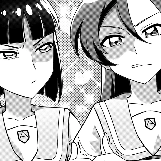 らいなです!! #トロプリひとりアンソロ にモノクロイラストで参加させていただきました!!
見て!!あすゆりが指ハート作ろうとしているよ!!かわいいね!!よろしくお願いいたします!! 