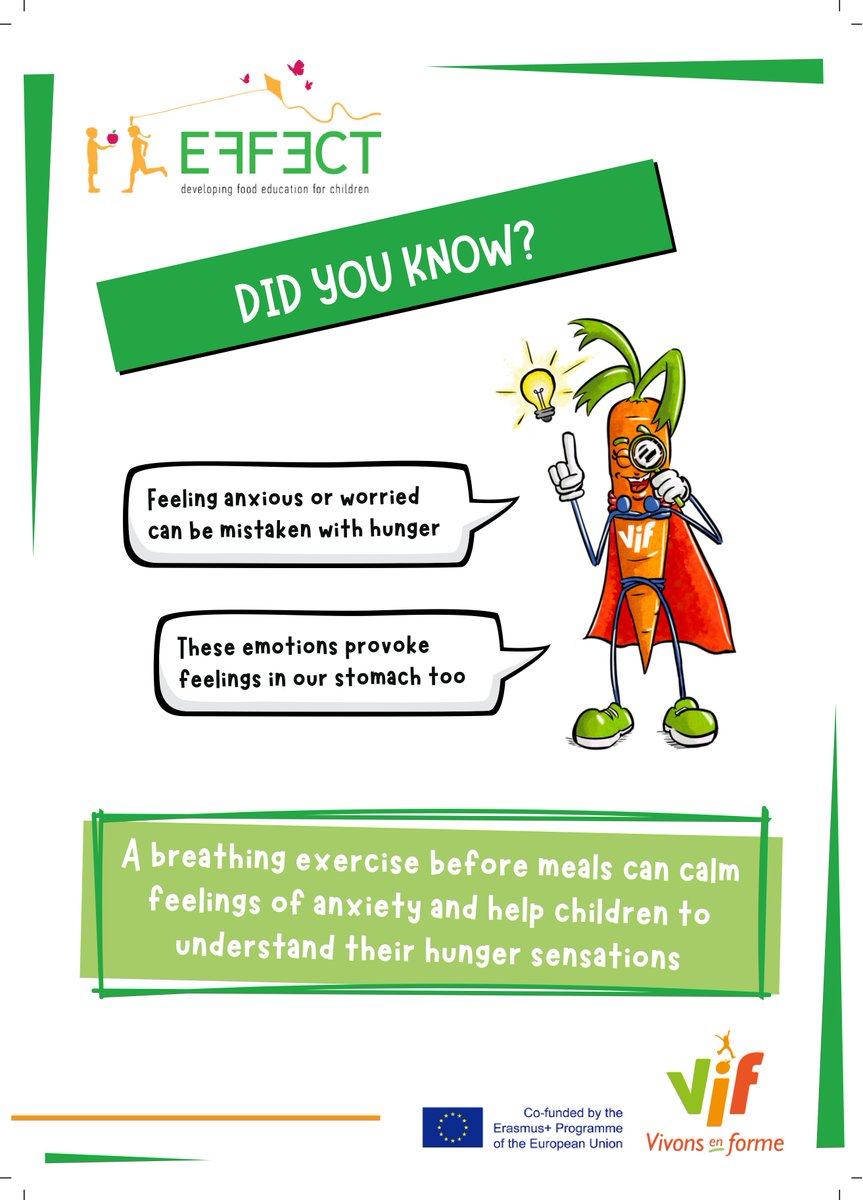 EFFECT Project (@effectproject1) on Twitter photo <a href="/EFFECTProject1/">EFFECT Project</a> partners at Vif created some useful material to help teachers & parents educate kids on identifying their hunger levels and eat just the right amount they need! Check out our website to get your hands on the materials effect-erasmus.eu/communications…
#erasmusplus #trainers <a href="/EFFECTProject1/">EFFECT Project</a> partners at Vif created some useful material to help teachers & parents educate kids on identifying their hunger levels and eat just the right amount they need! Check out our website to get your hands on the materials effect-erasmus.eu/communications…
#erasmusplus #trainers