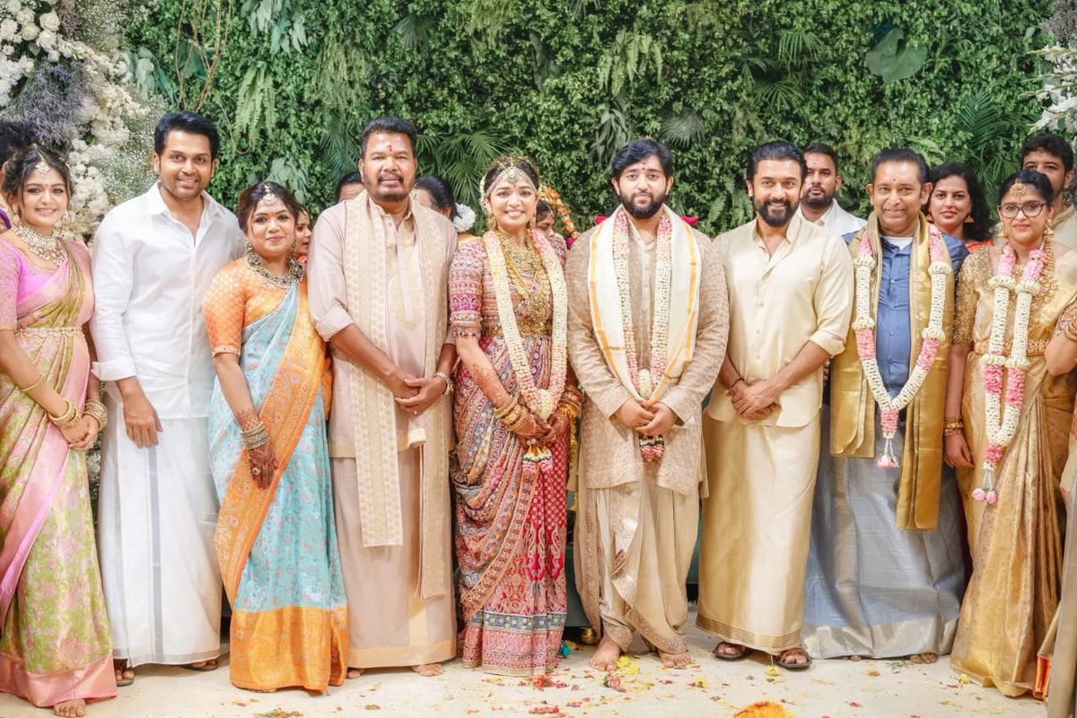 EXCLUSIVE | Our Chief @Karthi_Offl Anna 👑 At @shankarshanmugh's Daughter Marriage. ❤️✨ #Karthi #Suriya