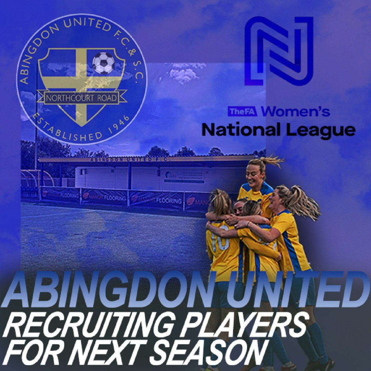 Abingdon United Women’s football club would like to open up the opportunity for any future players to join us for the 24/25 season.   

Please register your interest following the link below.   

We look forward to hearing from you 💛💙  

forms.office.com/e/2QnuH80ZTF
