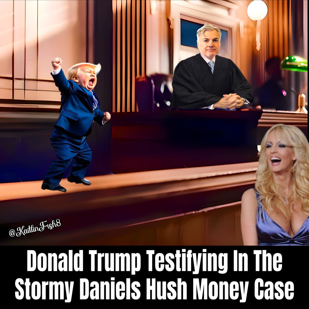 Is anyone else as giddy as I am about the start of the Stormy Daniels Hush Money Trial today? I bet Donald Trump will show his ass within the first few hours of the court proceedings. Do I have any takers?🥳🥳